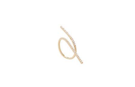 Opposite Line Diamond Ring - Left