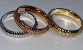 4 mm White Gold Rays Ring