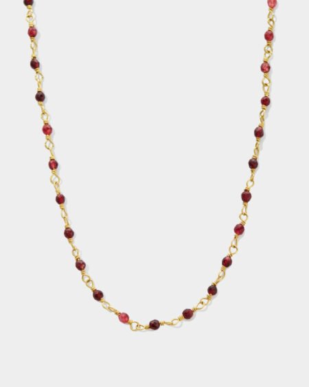 Connected Garnet Necklace