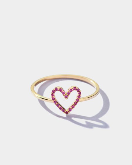Heart Shape Ruby Ring
