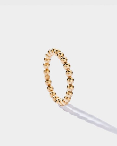 3 mm Gold Beads Ring