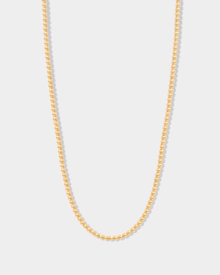 3Mm Gold Bead Necklace