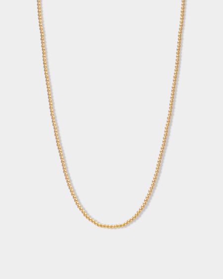 2.5 Mm Gold Bead Necklace