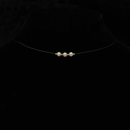 Gold/Pearl Beads On Fishing Line